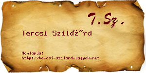 Tercsi Szilárd névjegykártya